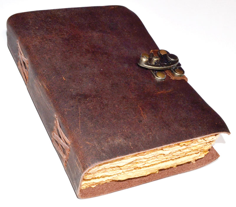 Aged Looking Paper leather w/ latch Aged Looking Paper leather w/ latch